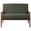 Beliani Dvivietė sofa ESRUM tamsiai ruda / žalia
