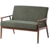 Beliani Dvivietė sofa ESRUM tamsiai ruda / žalia