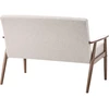 Beliani Dvivietė sofa ESRUM tamsiai ruda/smėlio spalvos