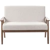 Beliani Dvivietė sofa ESRUM tamsiai ruda/smėlio spalvos