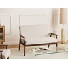 Beliani Dvivietė sofa ESRUM tamsiai ruda/smėlio spalvos