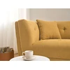 Beliani Dvivietė sofa HABO garstyčių spalvos
