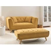 Beliani Dvivietė sofa HABO garstyčių spalvos
