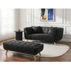 Beliani Dvivietė sofa HABO juoda