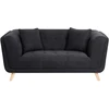 Beliani Dvivietė sofa HABO juoda
