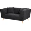 Beliani Dvivietė sofa HABO juoda