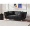 Beliani Dvivietė sofa HABO, juoda