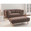 Beliani Dvivietė sofa HABO tamsiai ruda