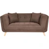 Beliani Dvivietė sofa HABO tamsiai ruda