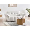 Beliani Dvivietė sofa HALBA Boucle balta