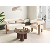 Beliani Dvivietė sofa ILBRO, ,,boucle“ audinys, kreminė balta / tamsiai ruda