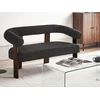 Beliani Dvivietė sofa ILBRO Boucle juoda / tamsiai ruda
