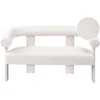 Beliani Dvivietė sofa ILBRO, bukliuotas audinys, dramblio kaulo spalva