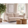 Beliani Dvivietė sofa KILJA Boucle smėlio spalvos