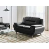 Beliani Dvivietė sofa LEIRA, ekologiška oda, juoda