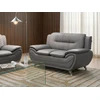 Beliani Dvivietė sofa LEIRA, veganiška ekologiška oda, pilka