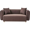 Beliani Dvivietė sofa LILLEROD tamsiai ruda