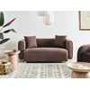 Beliani Dvivietė sofa LILLEROD tamsiai ruda