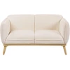 Beliani Dvivietė sofa LJUNG Boucle šviesiai smėlio spalvos