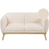 Beliani Dvivietė sofa LJUNG Boucle šviesiai smėlio spalvos