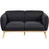 Beliani Dvivietė sofa LJUNG juoda
