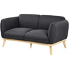 Beliani Dvivietė sofa LJUNG juoda