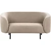 Beliani Dvivietė sofa LOEN, smėlio ir pilkos spalvos