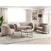 Beliani Dvivietė sofa LOEN, smėlio ir pilkos spalvos