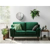 Beliani Dvivietė sofa LOKKA, veliūras, smaragdo spalva