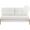 Beliani Dvivietė sofa lova EDLAND iš „Boucle“ audinio, balta