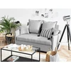 Beliani Dvivietė sofa lova HOVIN šviesiai pilka