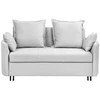Beliani Dvivietė sofa lova HOVIN šviesiai pilka