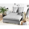 Beliani Dvivietė sofa lova HOVIN šviesiai pilka