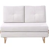 Beliani Dvivietė sofa lova JERSLEV, kreminė balta