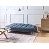 Beliani Dvivietė sofa-lova RISOR, šenilinė, mėlyna