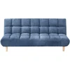 Beliani Dvivietė sofa-lova RISOR, šenilinė, mėlyna