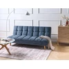 Beliani Dvivietė sofa-lova RISOR, šenilinė, mėlyna