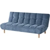 Beliani Dvivietė sofa-lova RISOR, šenilinė, mėlyna