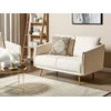 Beliani Dvivietė sofa MAURA, šviesiai smėlio spalvos