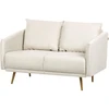 Beliani Dvivietė sofa MAURA, šviesiai smėlio spalvos