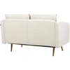 Beliani Dvivietė sofa MAURA, šviesiai smėlio spalvos