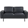 Beliani Dvivietė sofa SOVIK iš dirbtinės odos, juoda