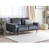 Beliani Dvivietė sofa SOVIK iš dirbtinės odos, juoda