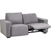 Beliani Dvivietė sofa su elektrine atsipalaidavimo funkcija NUKARI pilkos spalvos