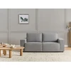 Beliani Dvivietė sofa su elektrine atsipalaidavimo funkcija NUKARI pilkos spalvos