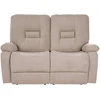 Beliani Dvivietė sofa su mechanine atsipalaidavimo funkcija BERGEN smėlio pilkos spalvos