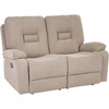 Beliani Dvivietė sofa su mechanine atsipalaidavimo funkcija BERGEN smėlio pilkos spalvos