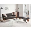 Beliani Dvivietė sofa TAMRE Boucle, juoda / tamsiai ruda