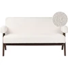Beliani Dvivietė sofa TAMRE Bouclé, kreminė balta / tamsiai ruda