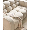 Beliani Dvivietė sofa UTANA Bouclé, kreminės baltos spalvos